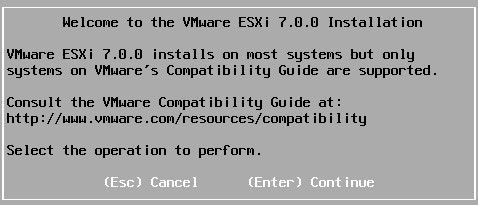 ESXi 7.0安装