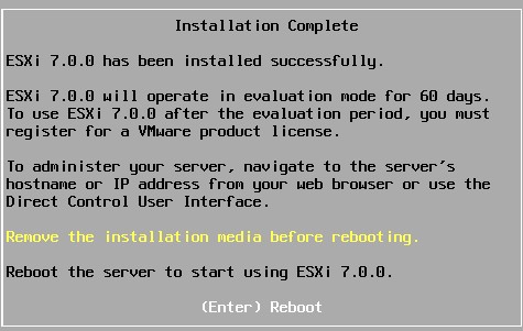 ESXi 7.0安装