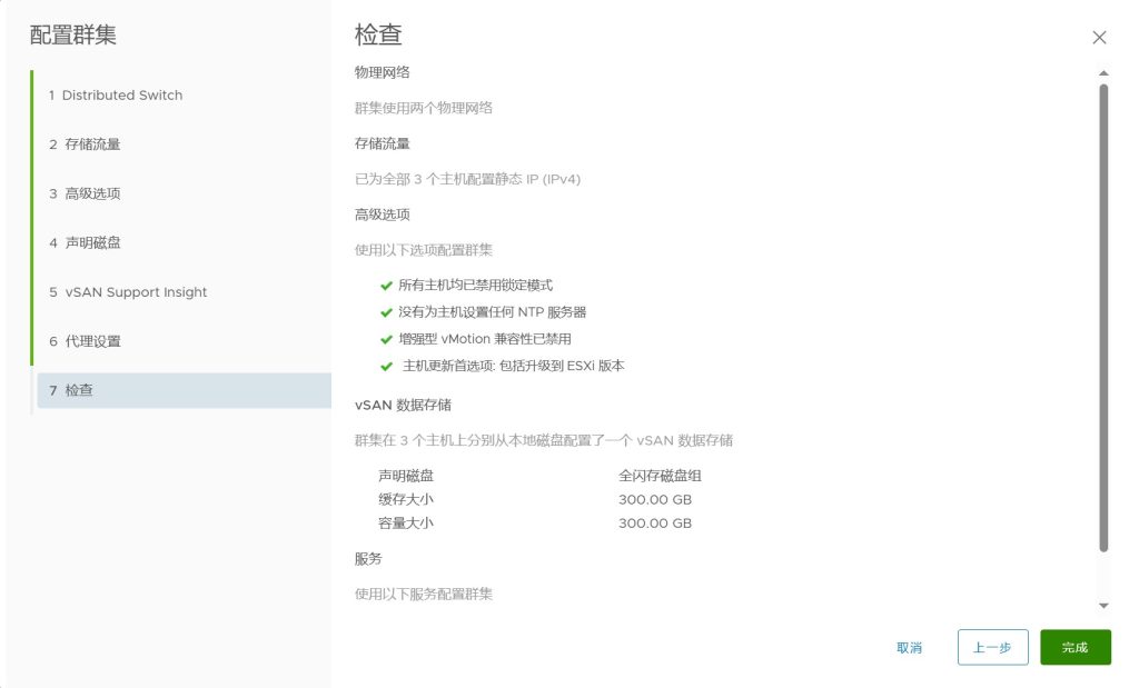 vSAN 集群存储配置