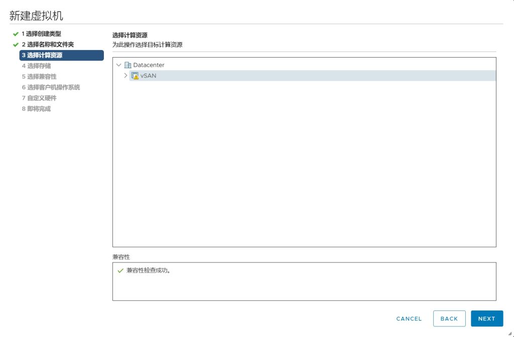 vSAN 集群存储配置