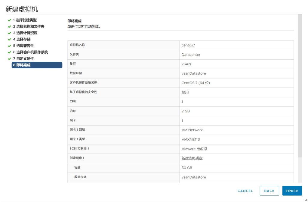 vSAN 集群存储配置