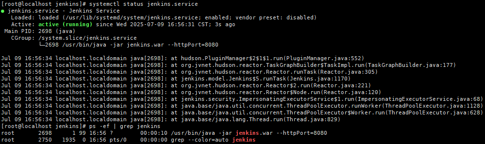 CentOS7 通过 WAR 包部署 Jenkins